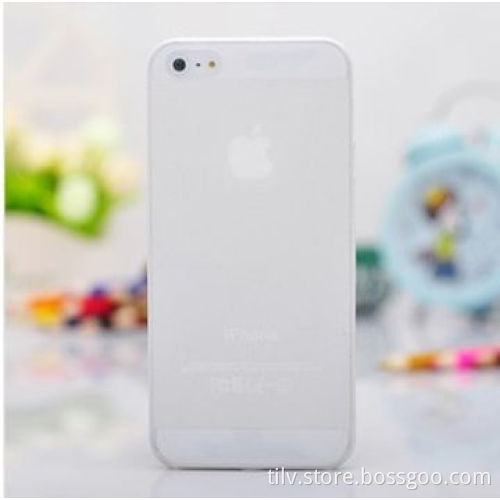 Clear Matte Plastic Ultra-thin Case for iPhone 5, 0.3mm